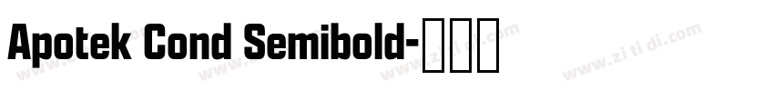 Apotek Cond Semibold字体转换